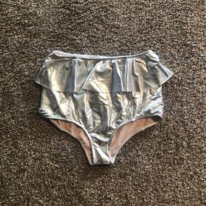 metallic high waisted peplum kortni jeane bottom